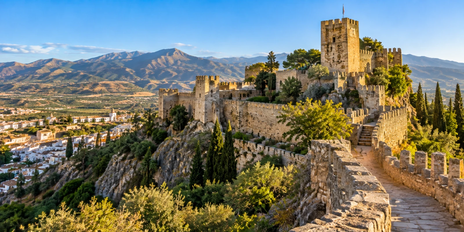 Castles in Málaga province, which open and on what day
